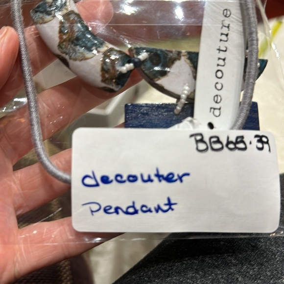 decouture Rox Blue & White Pendant Necklace - Picture 7 of 7